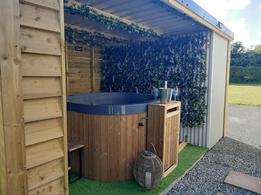 Anglesey New Modern Shepherds Hut With Spa Hot Tub Gwalchmai Eksteriør billede